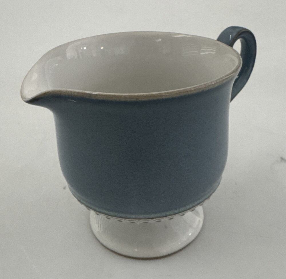 Denby Castile Blue Band Creamer Cream Pitcher 3 1/2" Tall